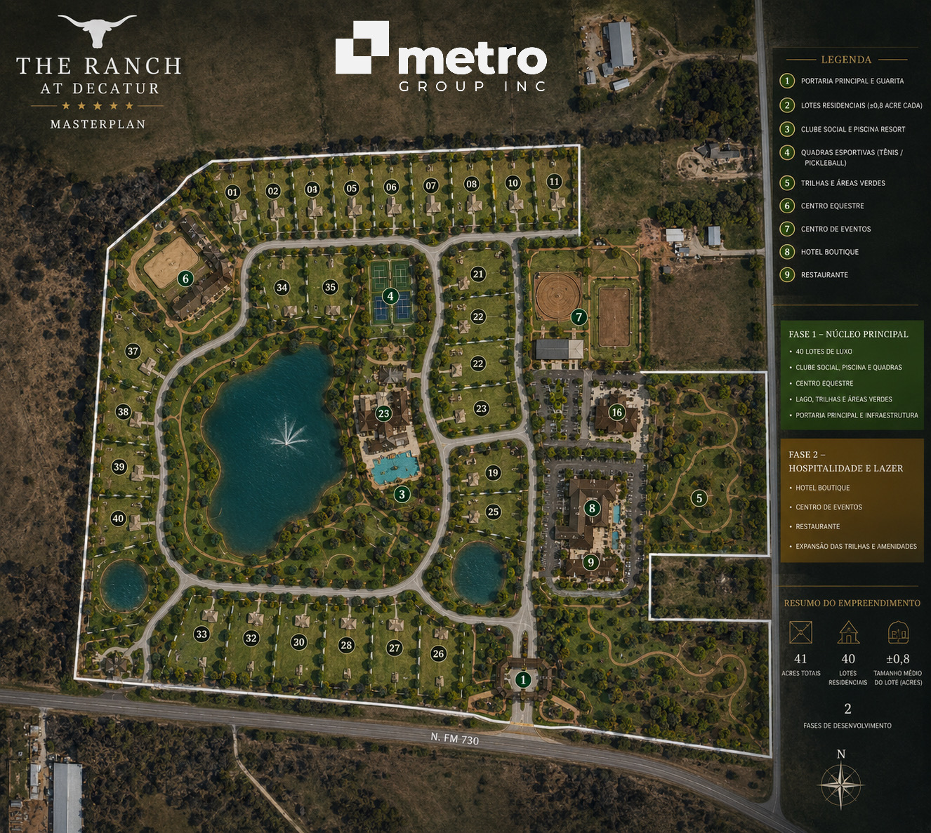 Master plan do empreendimento The Ranch at Decatur — Master plan